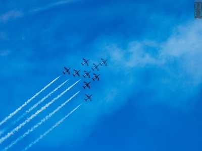 4) l�attesissima esibizione della Pattuglia acrobatica nazionale delle �Frecce Tricolori� foto 6